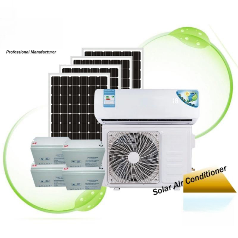 Climatiseur solaire hybride 24/48v, climatiseur fendu, pratique, hors réseau, pour la maison