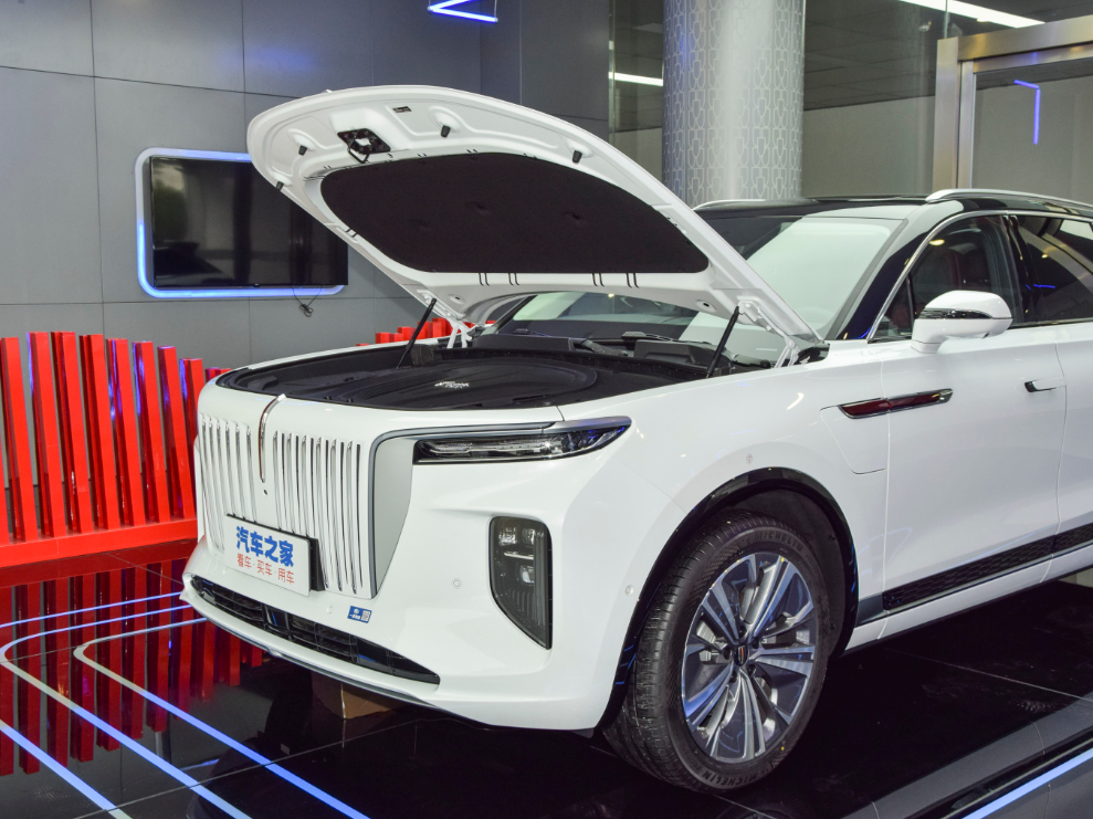 Luxe chinois haut de gamme HongQi E-HS9 couleur blanche 6 places SUV Toit ouvrant panoramique ouvrable Canopy ev voiture pour la vente à chaud