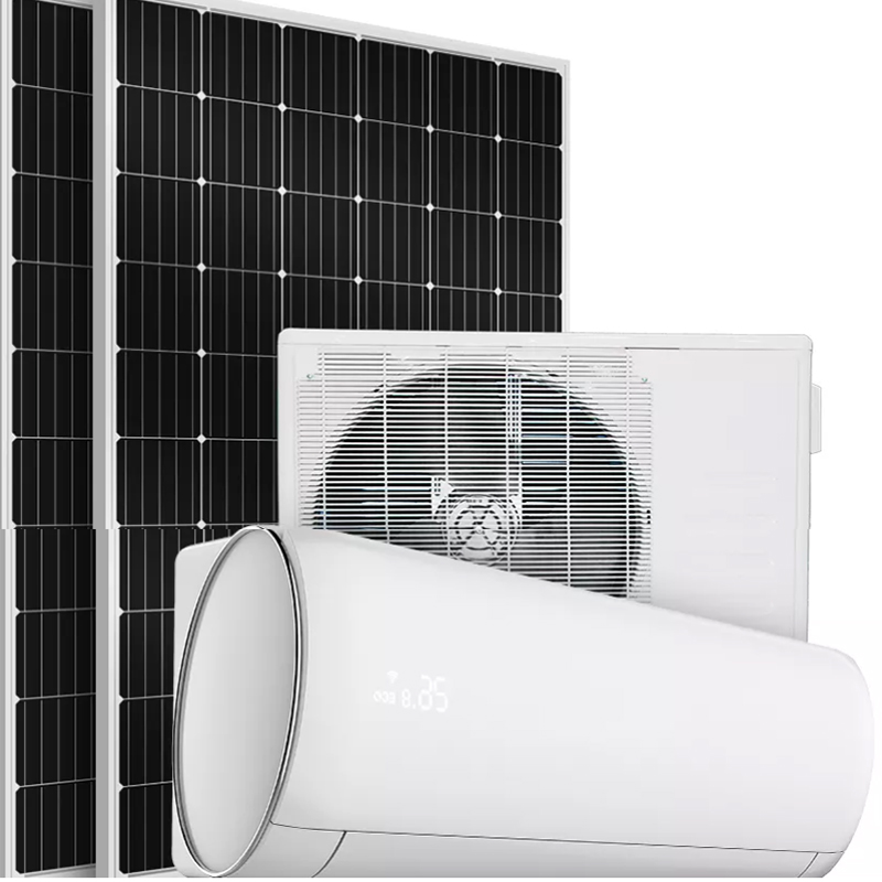 Refroidisseur d'air de climatiseur de panneau solaire à énergie solaire hybride AC/DC de 1,5 HP 9000BTU 