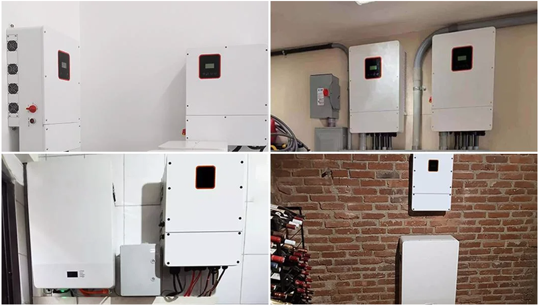 Onduleur de stockage d'énergie 48v 5kw -15kw, Phase divisée sur lien au réseau, onduleur solaire