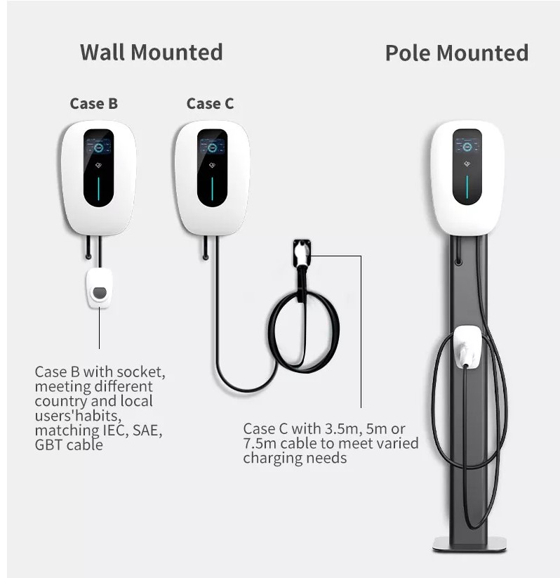 Vente chaude Dc Ev Station de recharge Chademo Ccs 60kW Chargeur de voiture électrique Ocpp Ev Dc Chargeur rapide avec tension de sortie 1000V