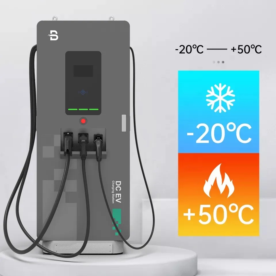 60KW Dc double connecteur multimédia ev chargeur piles Fast Ev DC Stations de charge 150A 380V