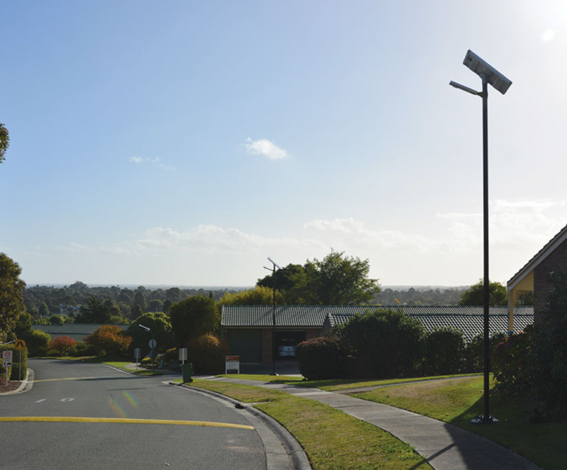 Réverbère LED lampadaire solaire IP65 haute luminosité puissance étanche extérieur route économie d'énergie lampe